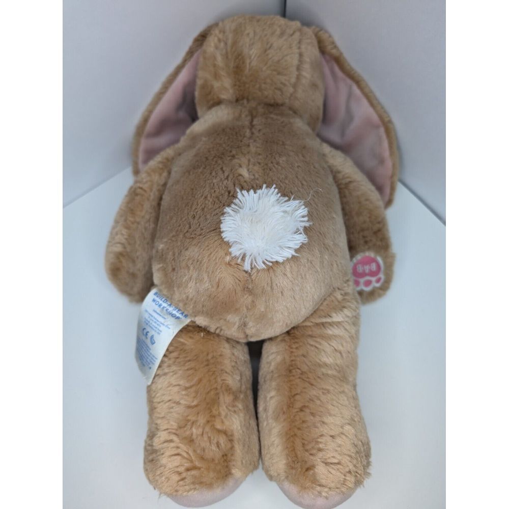 Build A Bear Workshop BABW Long Floppy Ear Bunny Rabbit Tan White Tail 16" READ - Picture 4 of 6